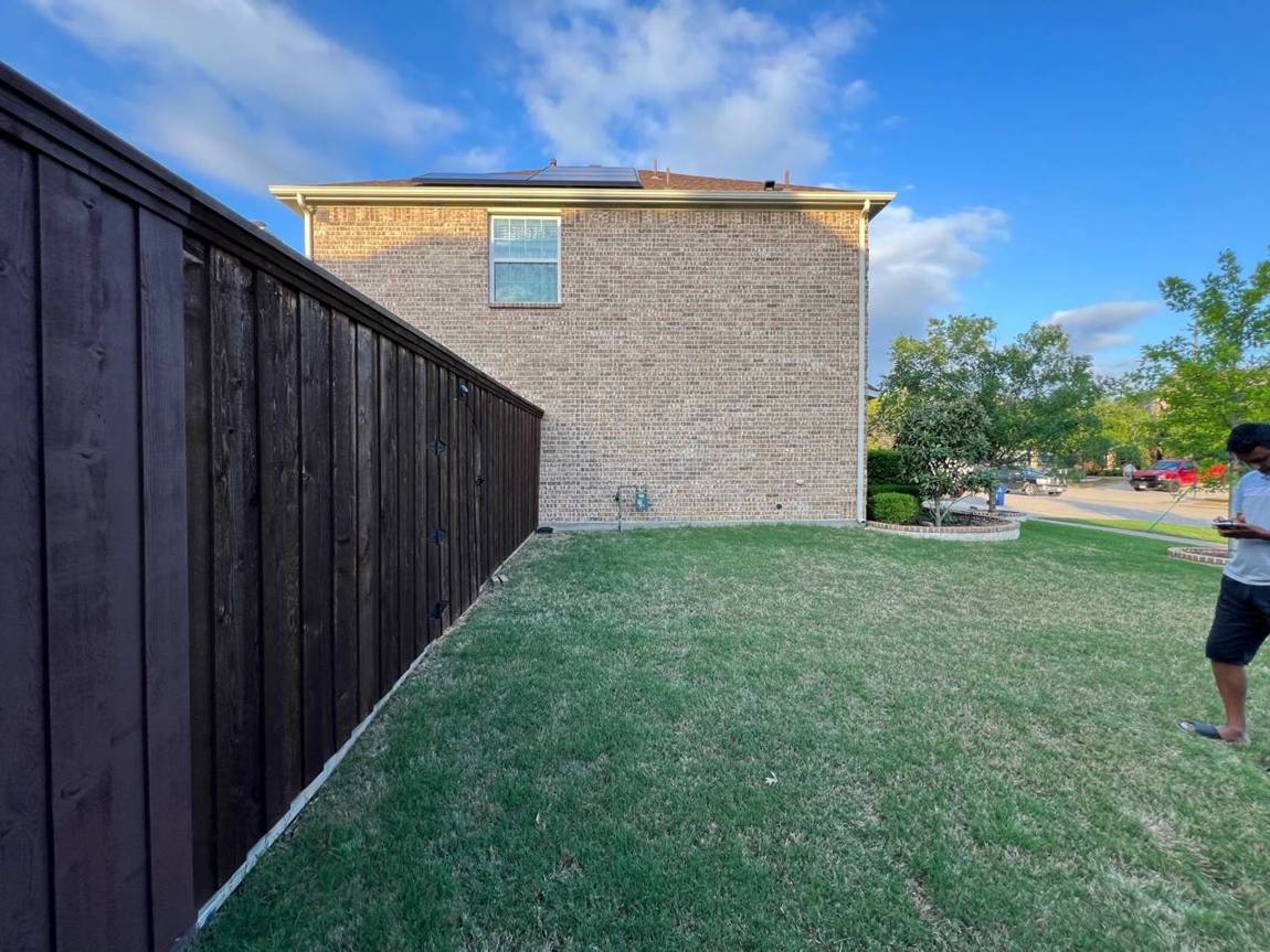 Side yard of the Frisco home before the addition